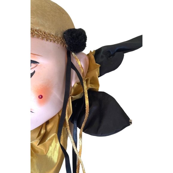 Brinn's Ceramic Harlequin Clown Head Wall Art Vintage Mardi Gras Hand Painted - Picture 6 of 9